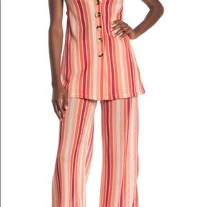 Free People Two Piece tank top and sheer bell bottoms